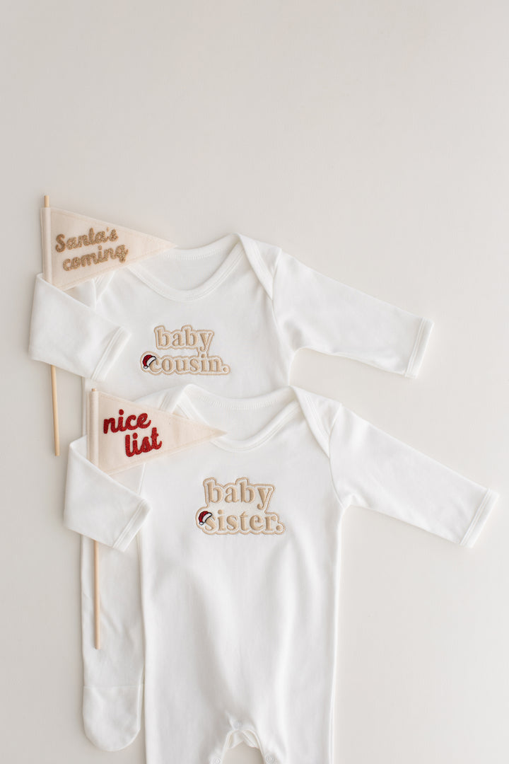 Christmas Inspired Baby Family Rompersuit - Bubble Embroidered
