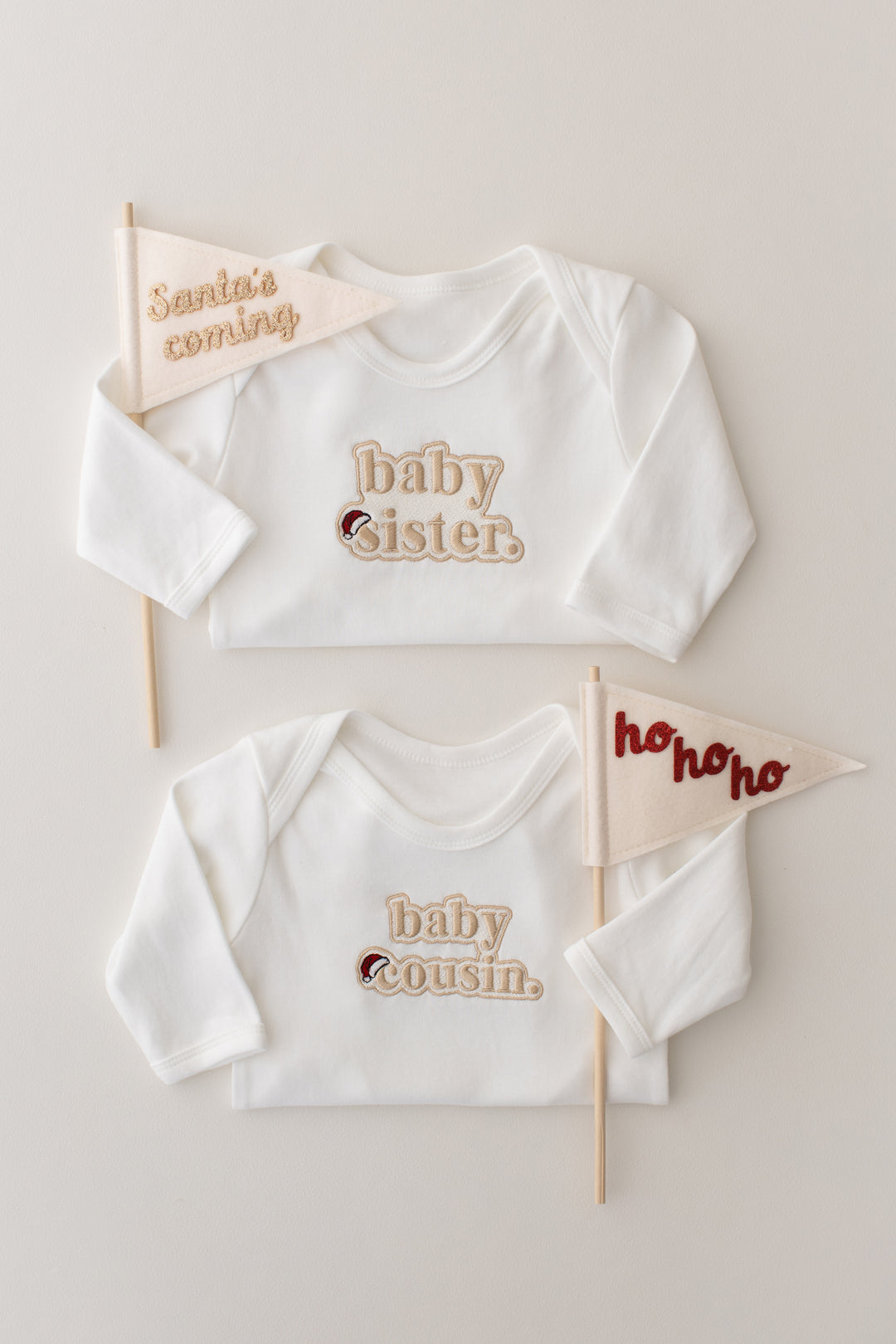 Christmas Inspired Baby Family Rompersuit - Bubble Embroidered
