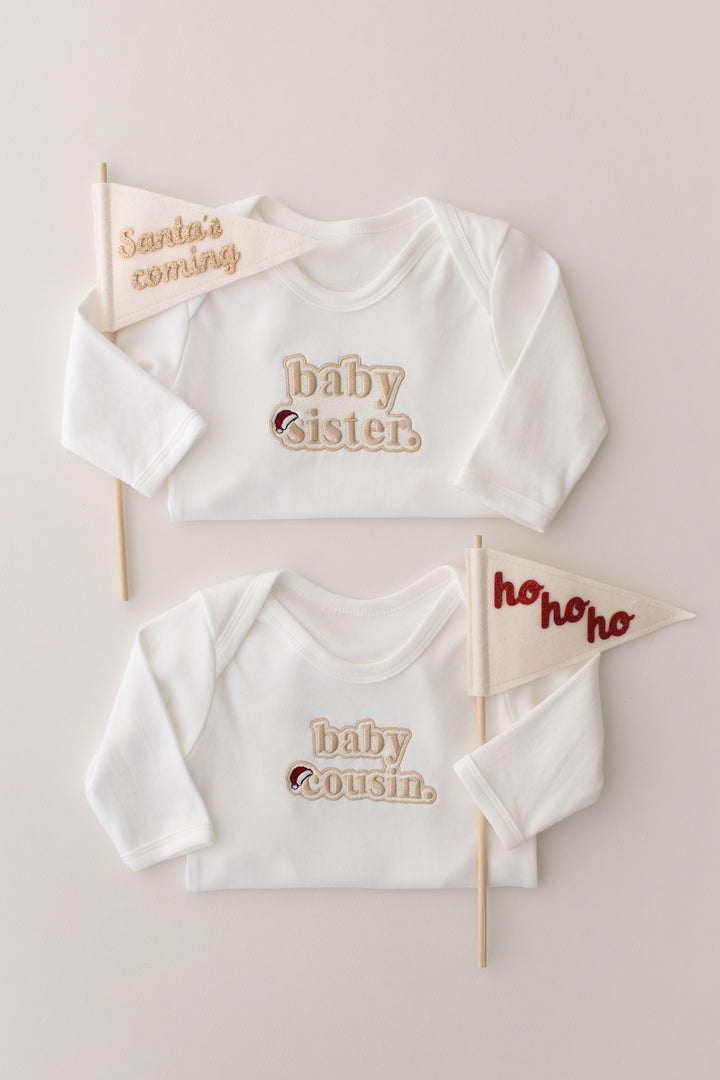 Christmas Inspired Baby Family Rompersuit - Bubble Embroidered