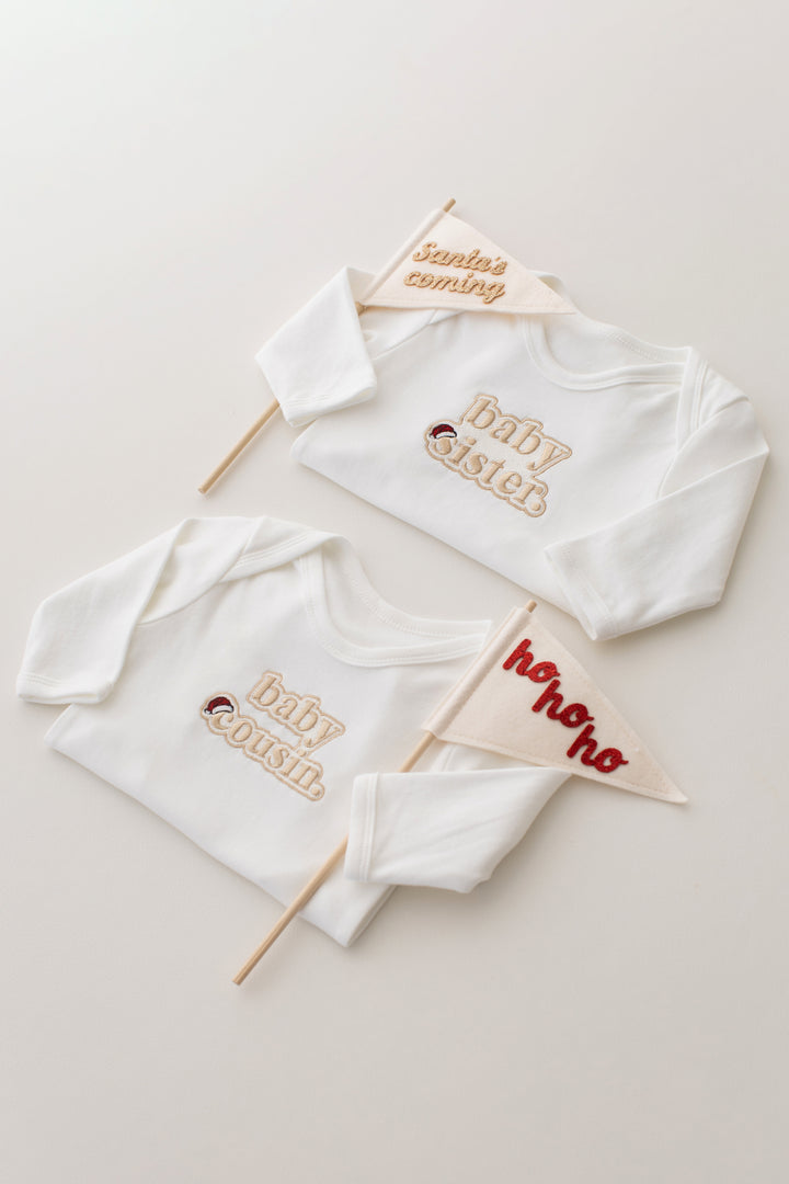 Christmas Inspired Baby Family Rompersuit - Bubble Embroidered