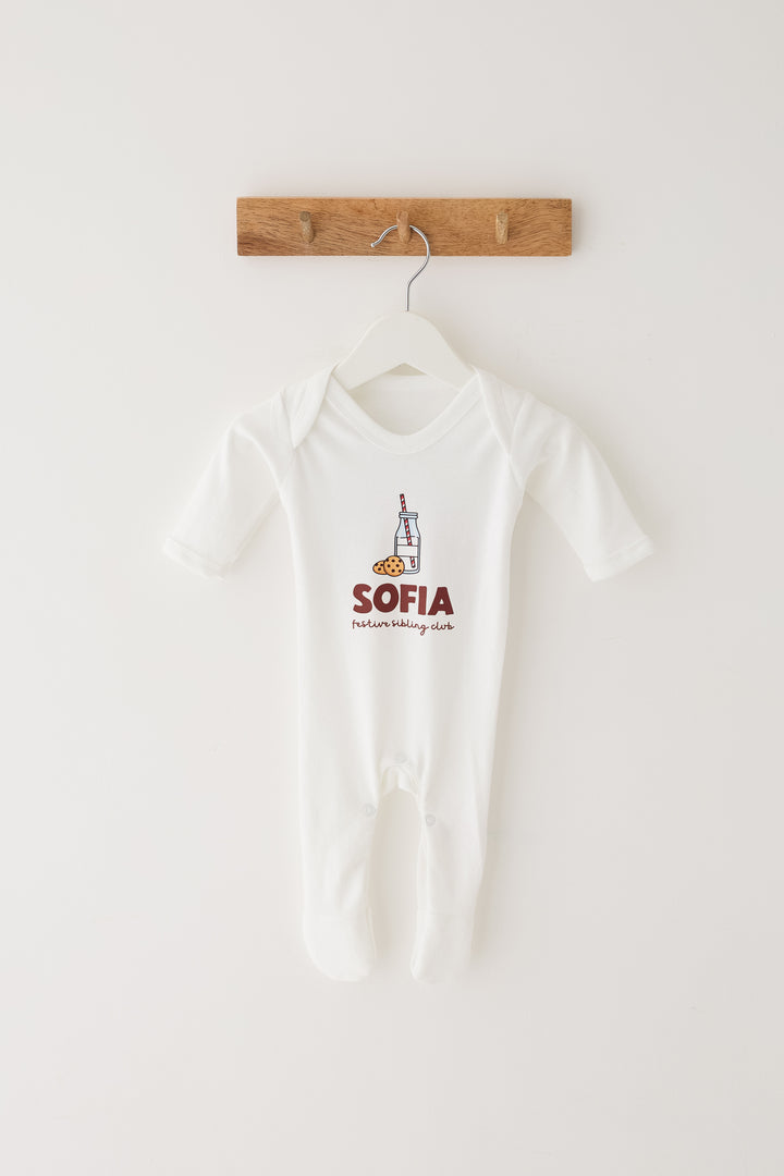 Festive Sibling personalised Romper (Print)