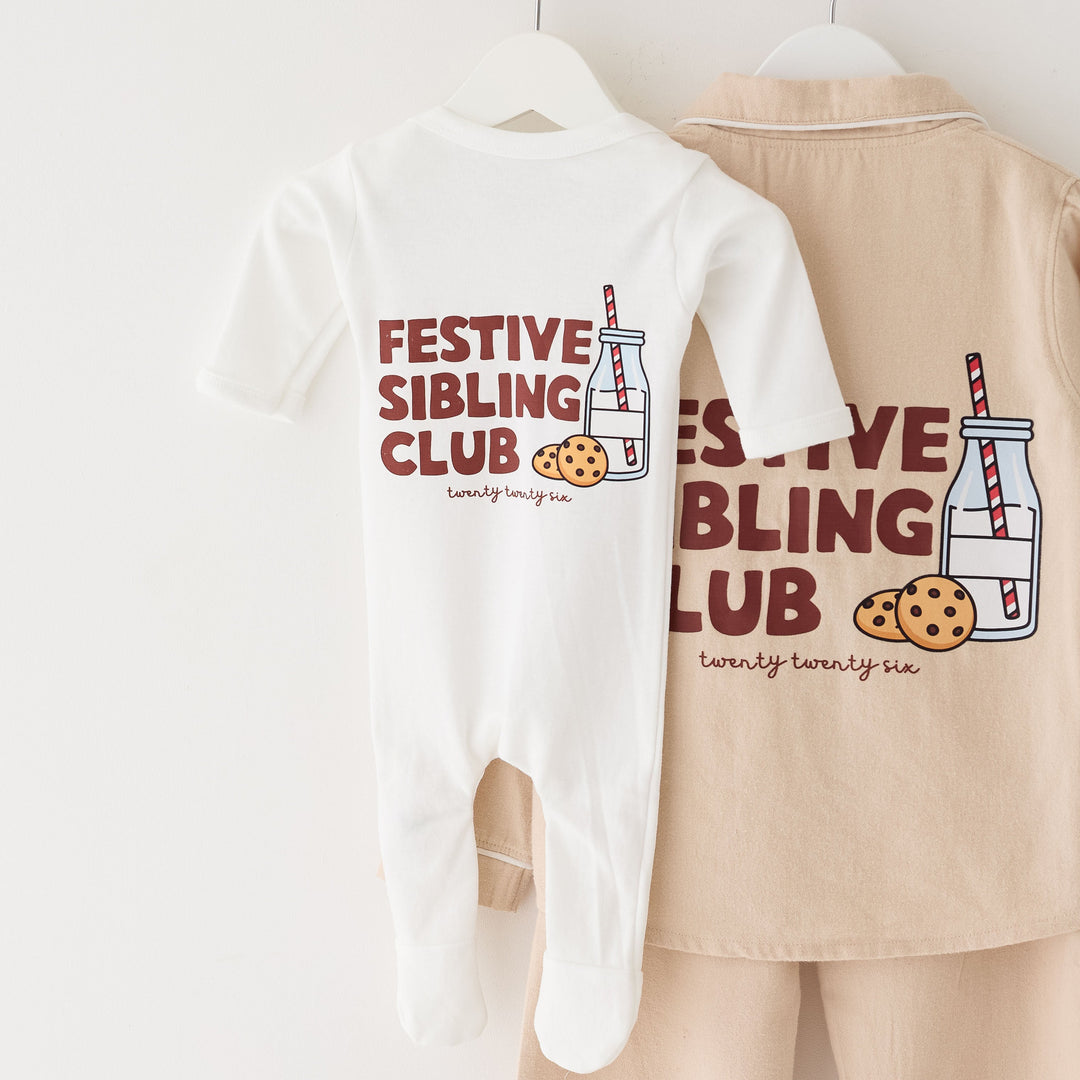 Festive Sibling personalised Romper (Print)