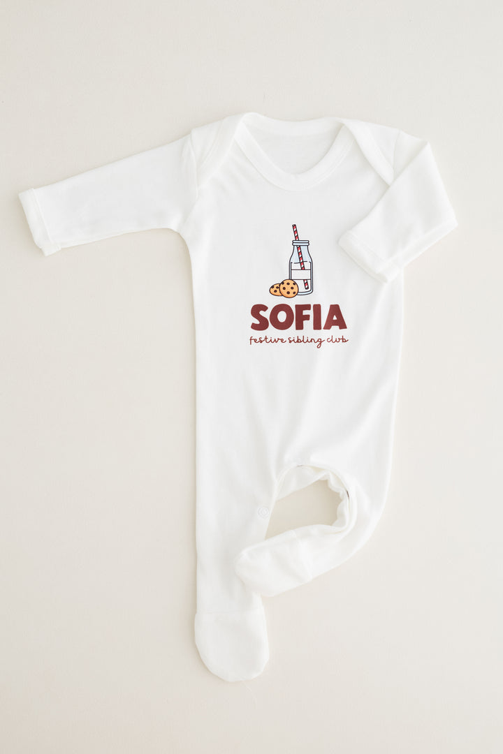 Festive Sibling personalised Romper (Print)