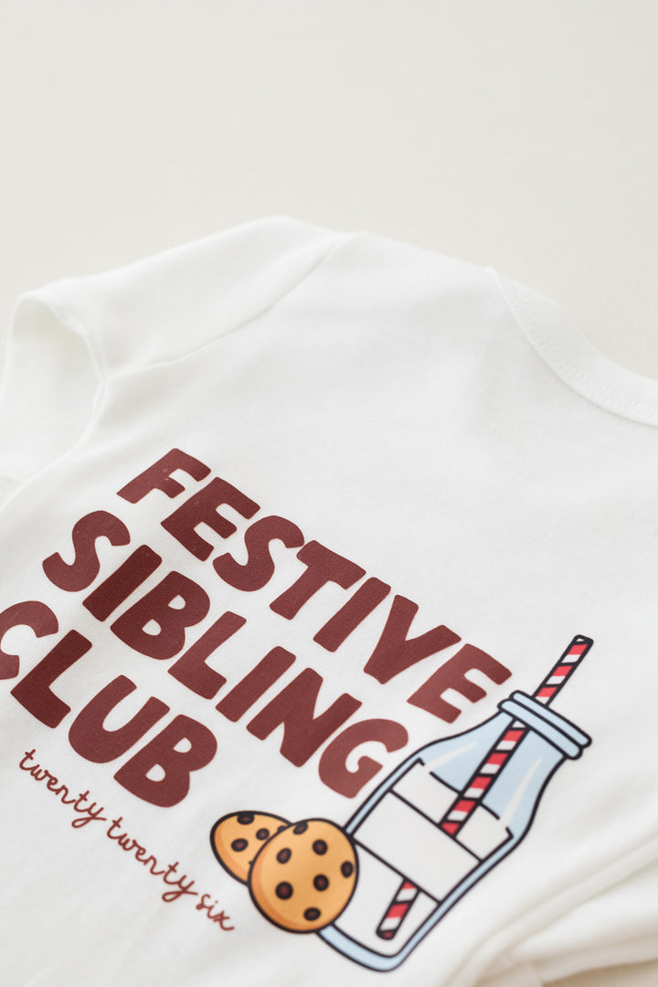 Festive Sibling personalised Romper (Print)