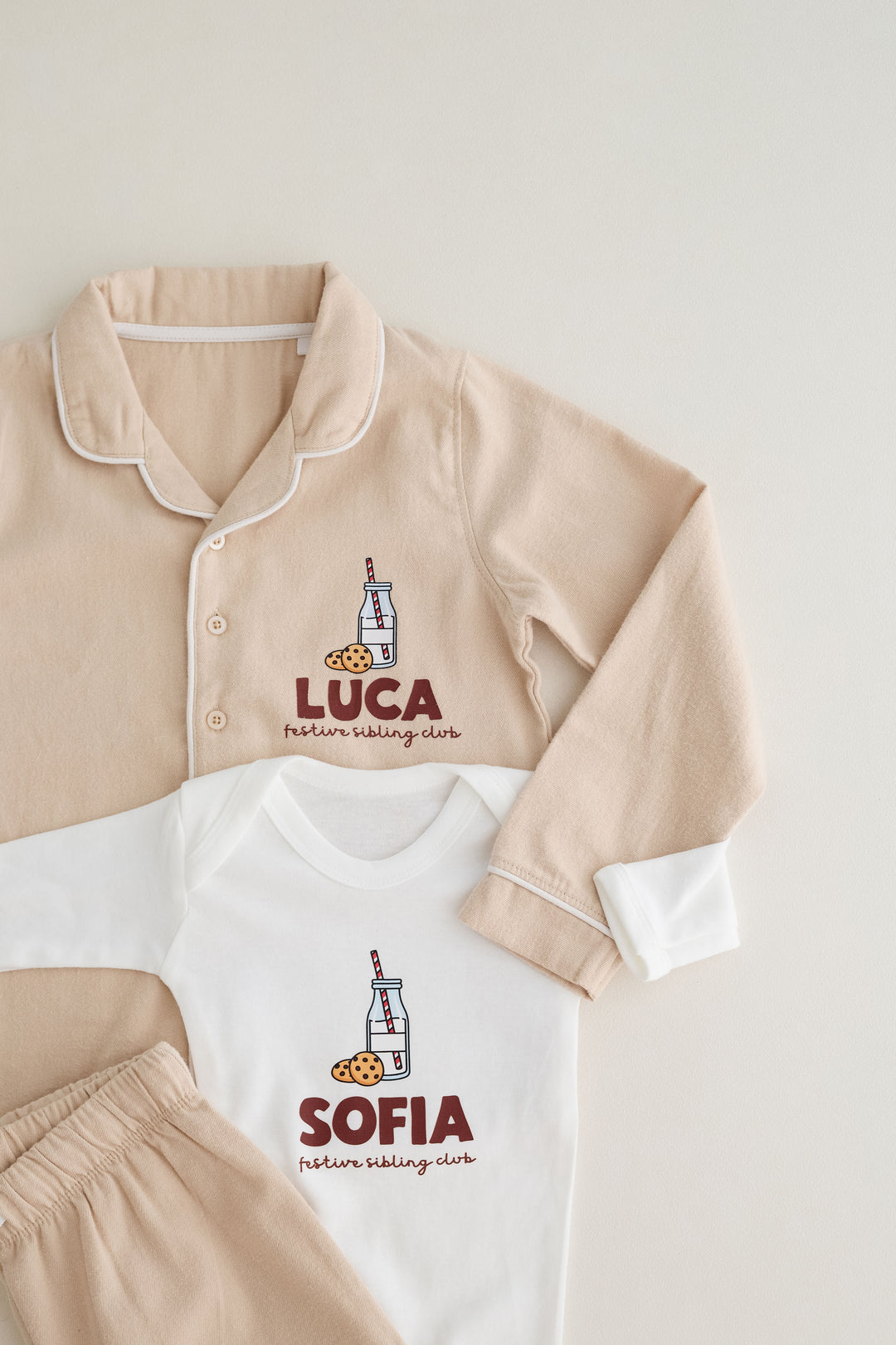 Festive Sibling personalised Romper (Print)
