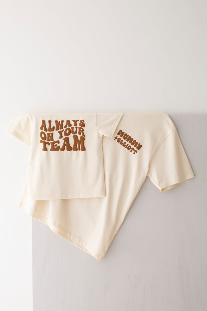 New Style Vanilla Personalise Team Tshirt - Bubble Print