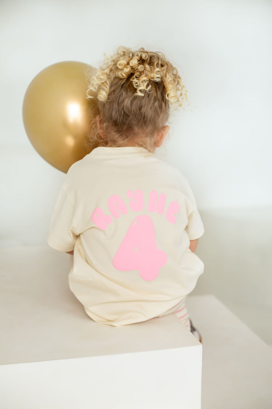 New Birthday Name Tshirt - Bubble Print