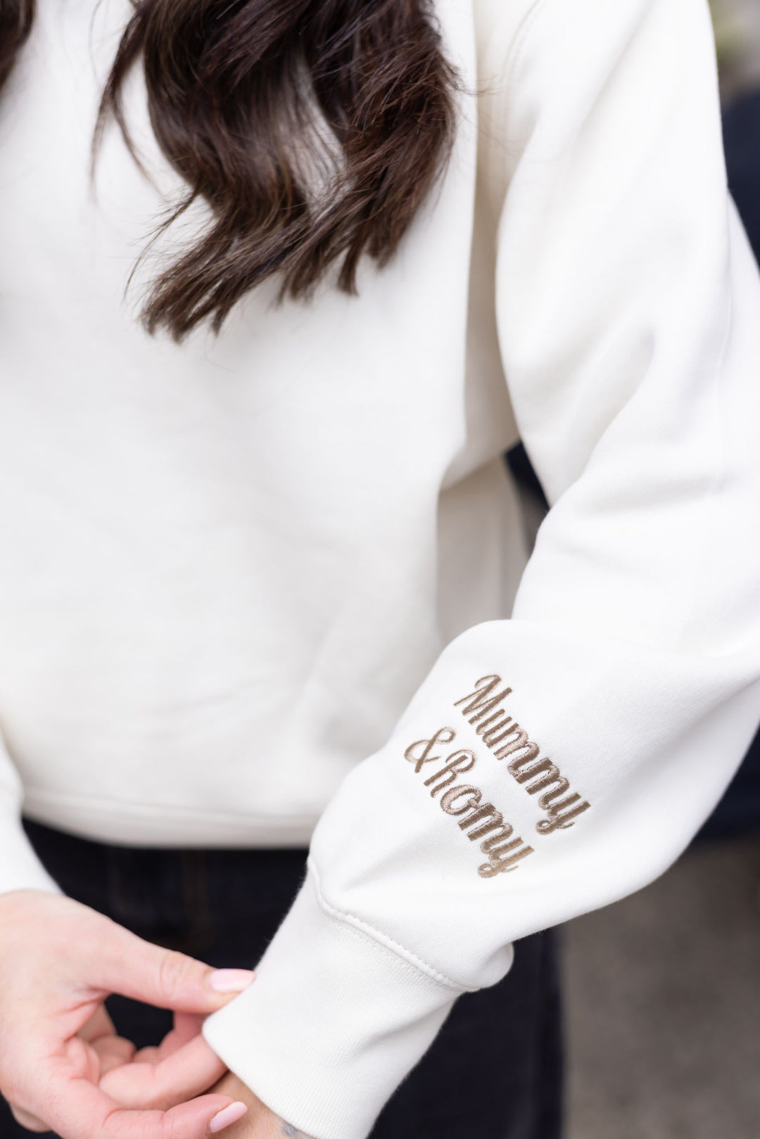 Matching Sleeve Personalisation Adult Sweatshirt - Embroidered