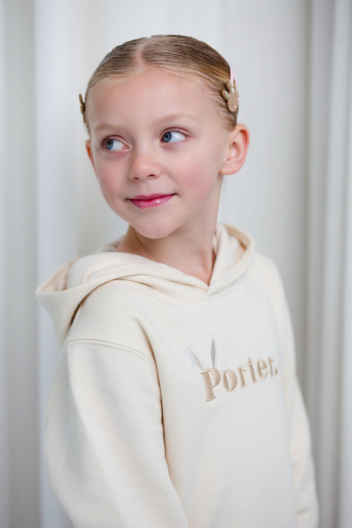 Bunny Signature Name Hoodie - Embroidered