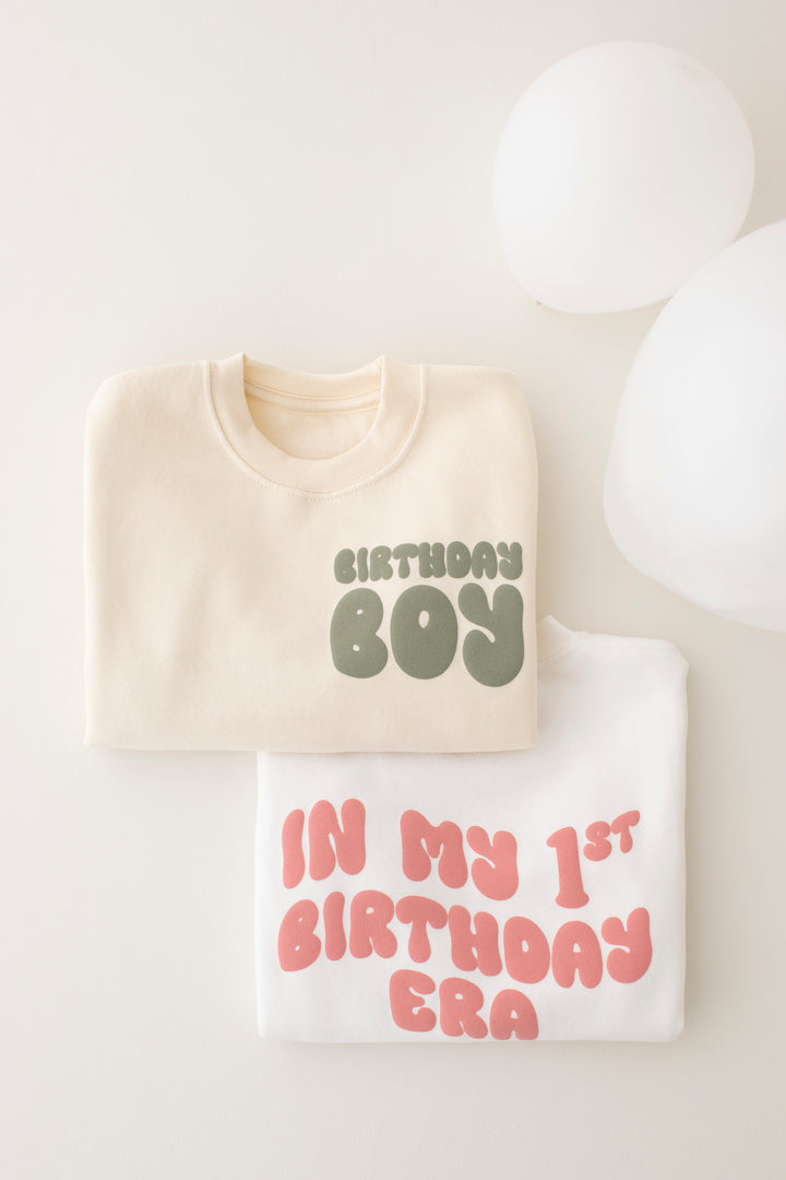 New Birthday Era Sweatshirt - Bubble print