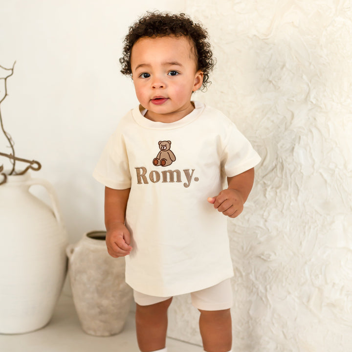 Bear Vanilla Name Tshirt - Embroidered