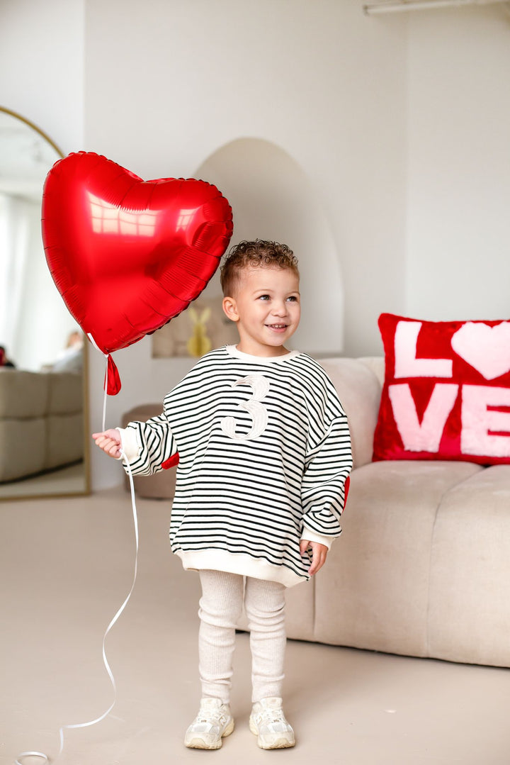 Birthday Heart Sweatshirt - Embroidered