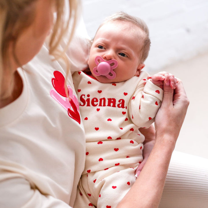 Heart Premium Baby Set - Embroidered