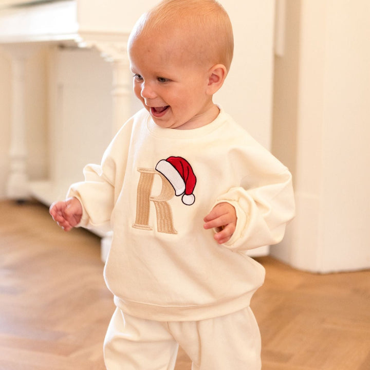 Santa's Hat Initial Personalised Tracksuit - Embroidered