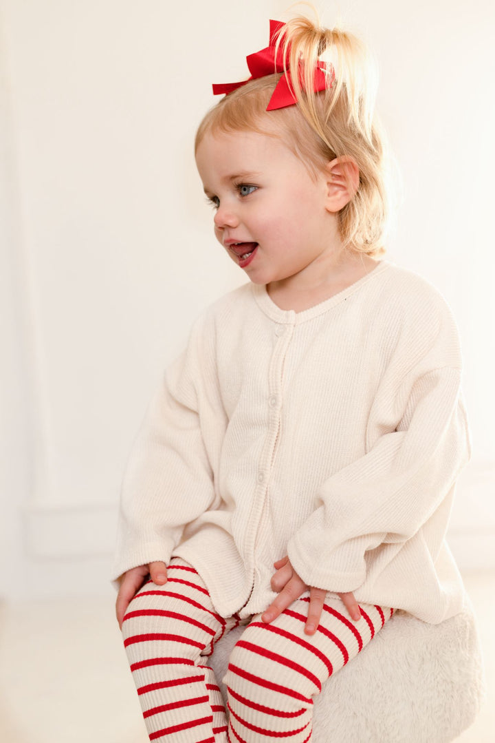 Cream Soft Cardigan - Embroidered