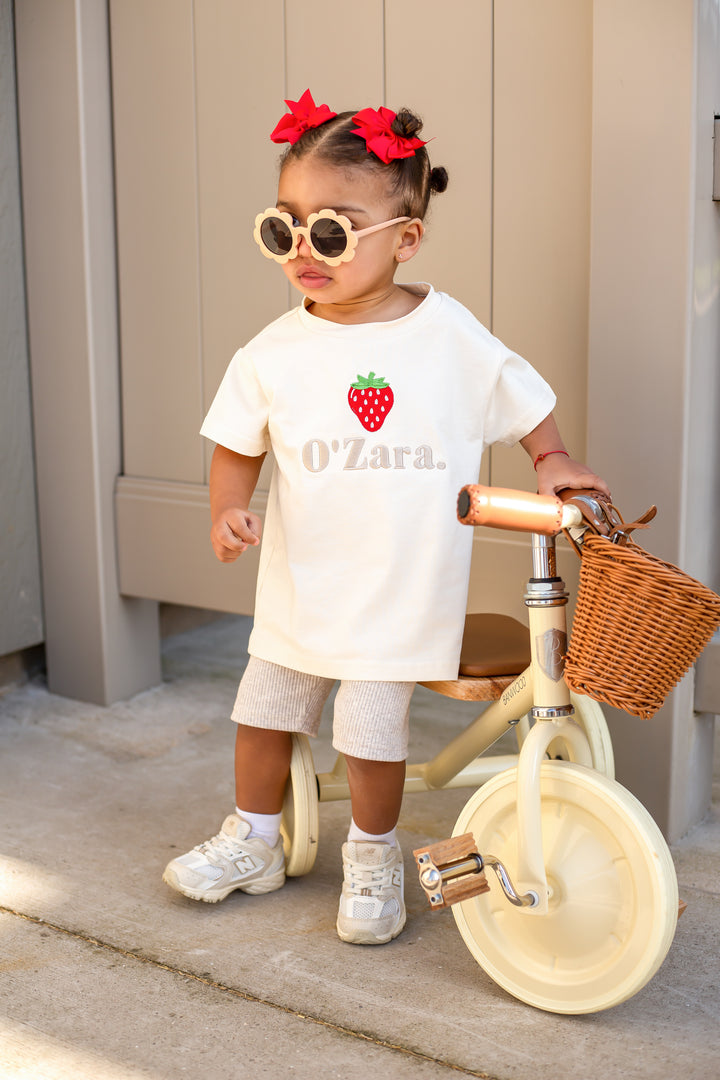 Strawberry Vanilla Name Tshirt - Embroidered