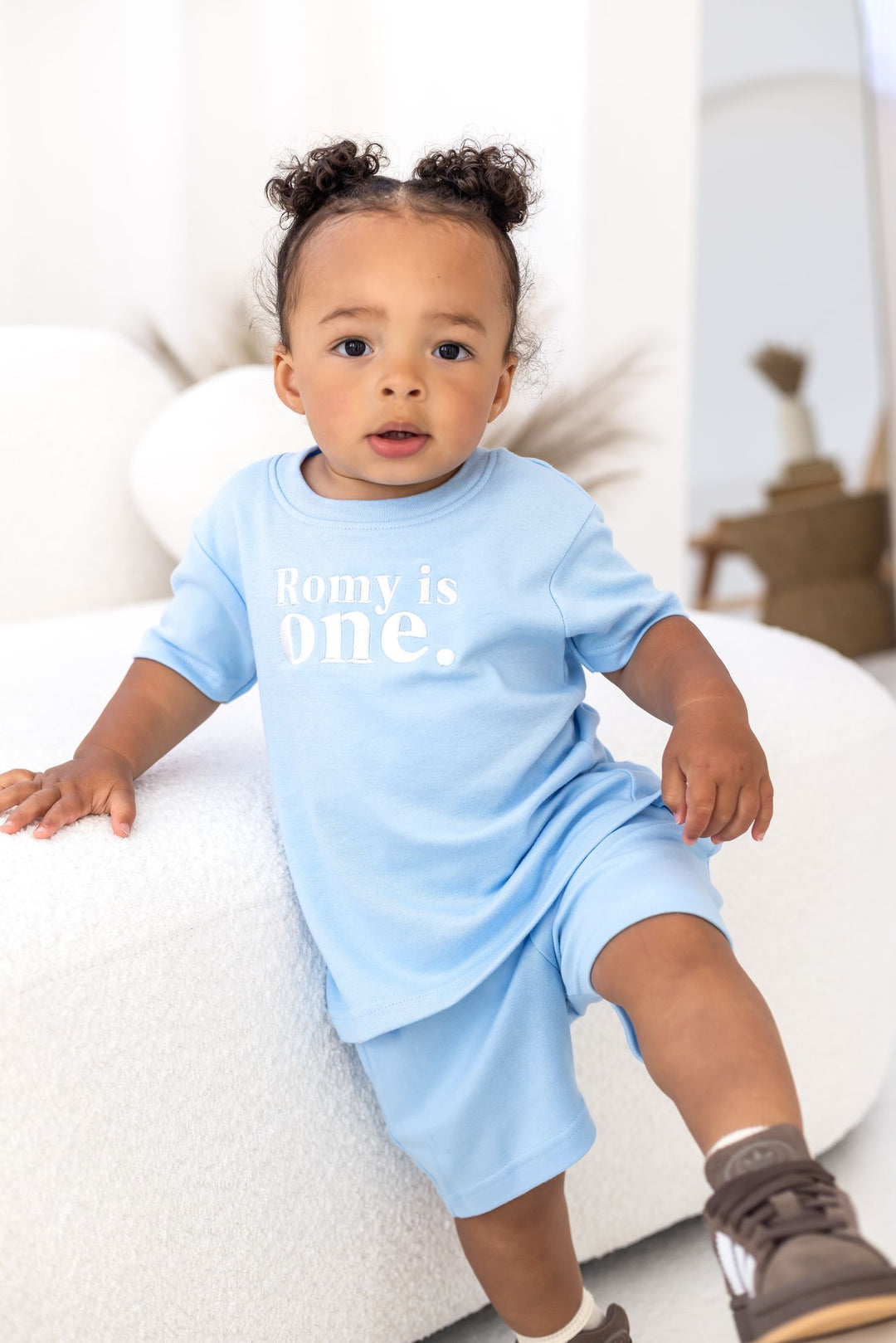 Birthday Name is Age Short set - Embroidered