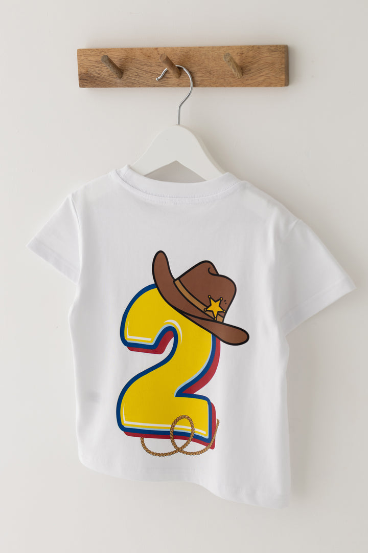 Cowboy or Space Inspired Birthday Tshirt - Print