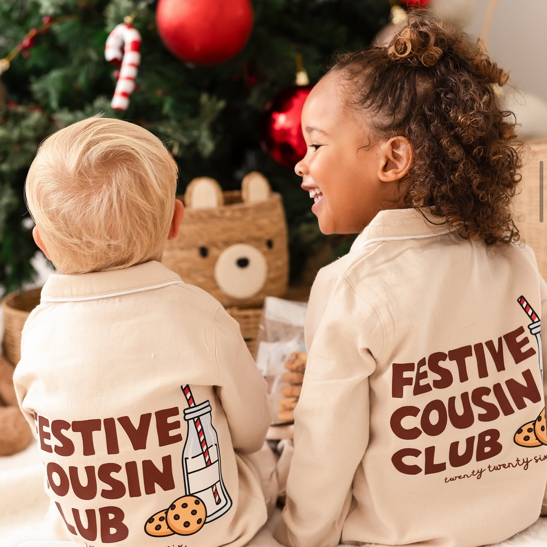 Festive Cousin Club Button up Set - Personalised (Print)