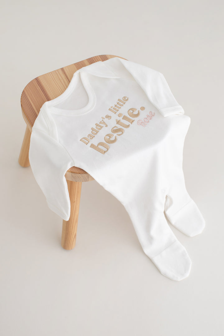 Personalised Little Bestie Romper - Embroidered