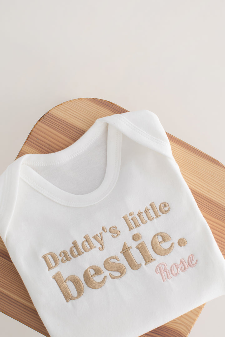 Personalised Little Bestie Romper - Embroidered