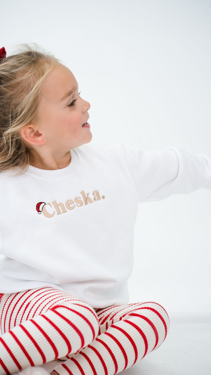 Name Santa Classic Sweatshirt - Embroidered