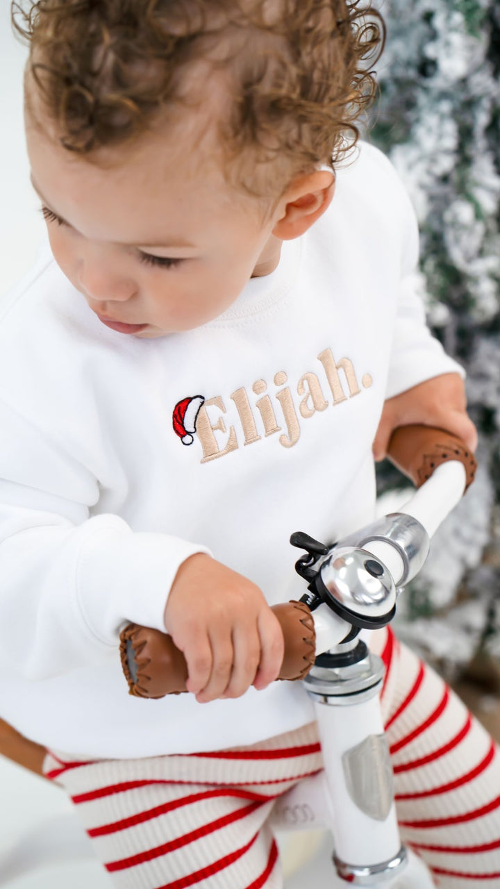 Name Santa Classic Sweatshirt - Embroidered
