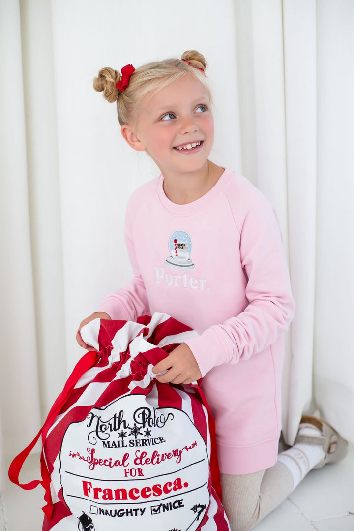 Red Striped Christmas Sack - Print