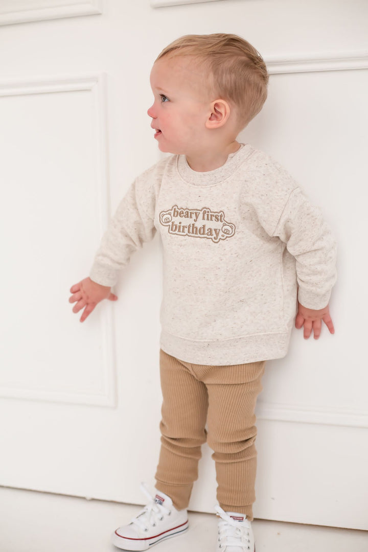 Beary First birthday sweatshirt - embroidered