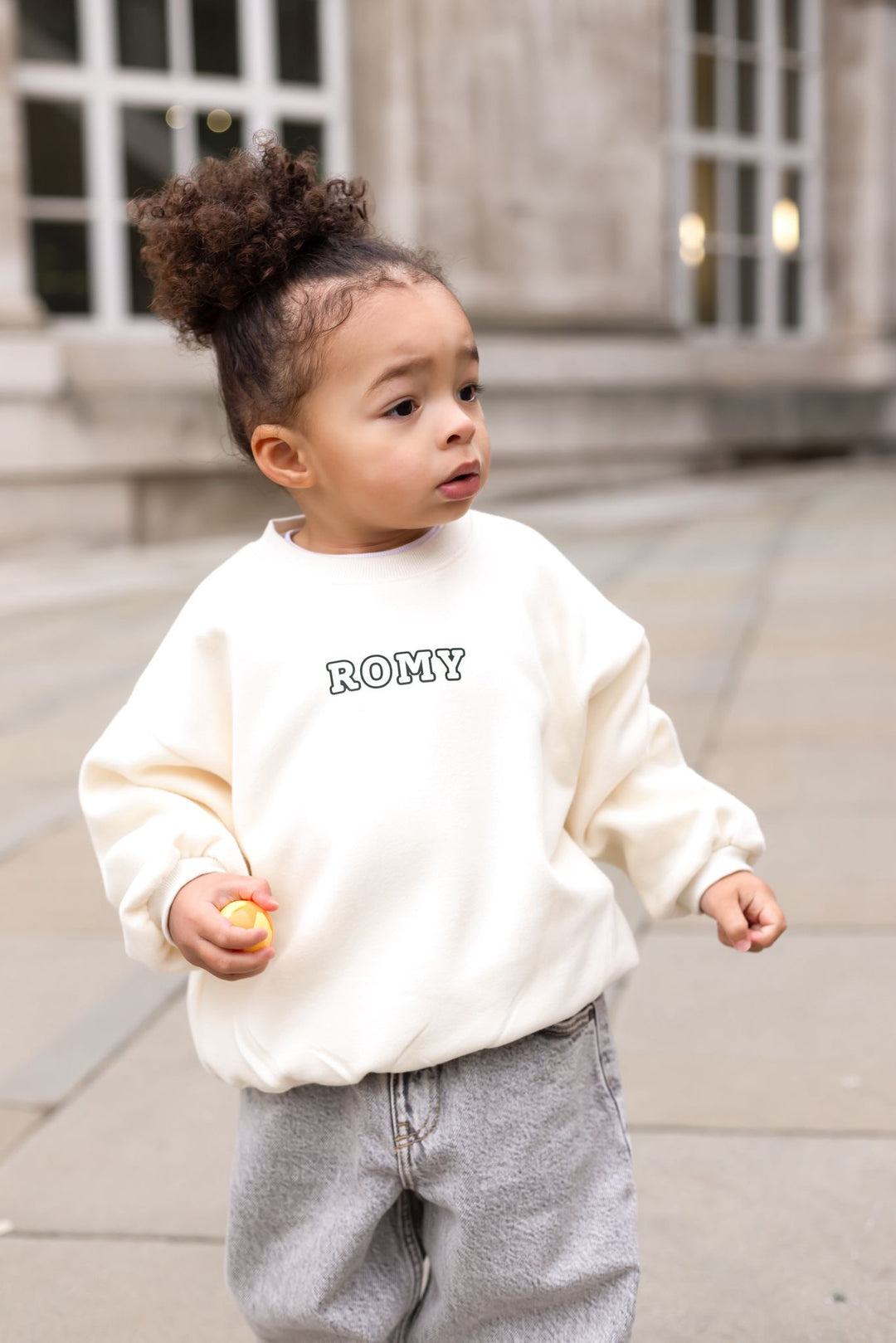 Kids Bucket List Vanilla Oversized Fleece Sweatshirt - Print Design