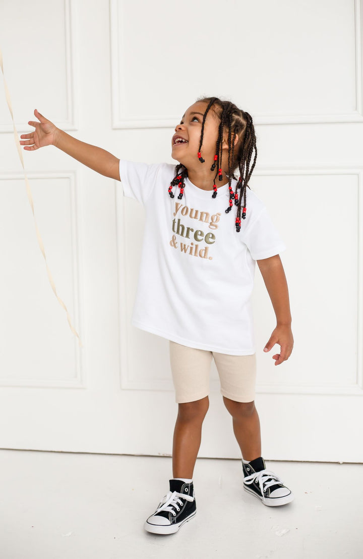 Third Birthday classic Tshirt - Embroidered