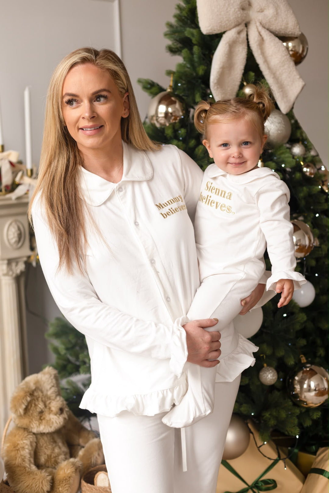 Women's Ivory Frill Two Piece Set - (embroidered)