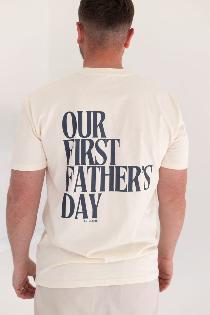 First Father's Day Tshirt - Matching Print
