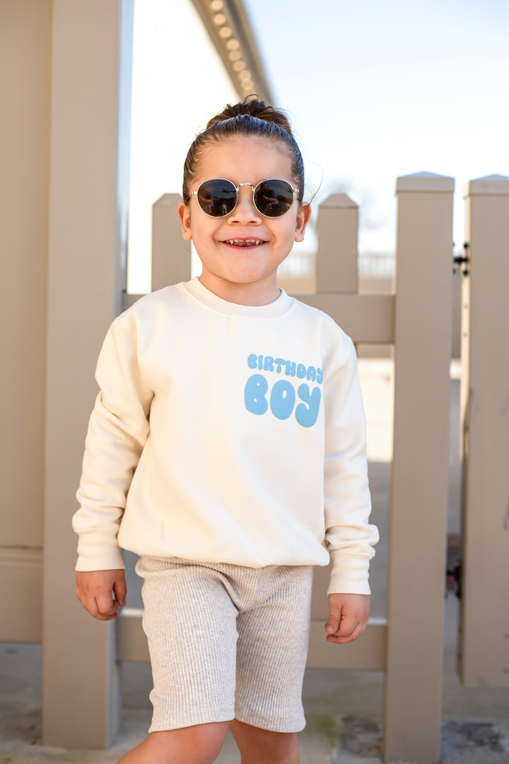 New Birthday Name Sweatshirt - Bubble print