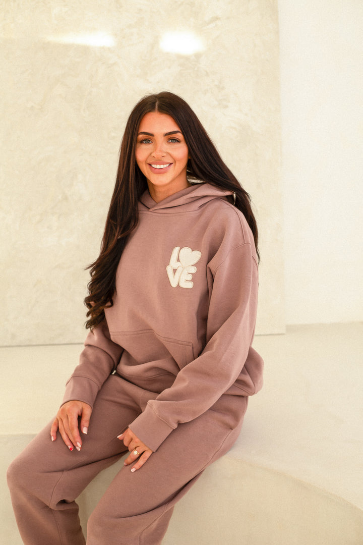 The LOVE Hoodie - Embroidery (dolce mauve) – Indi Elle Designs