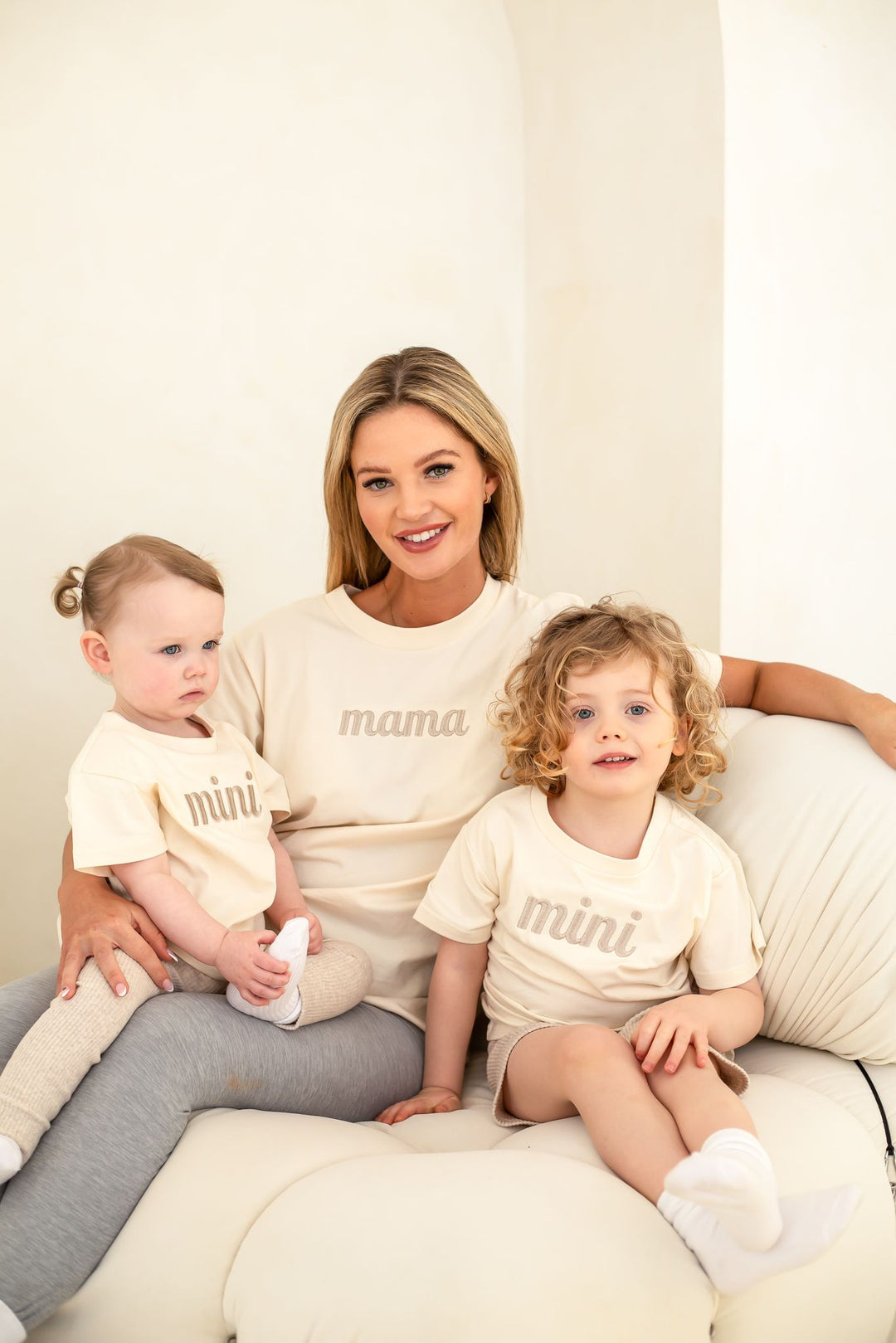 mama Vanilla Matching T-shirt - Embroidered