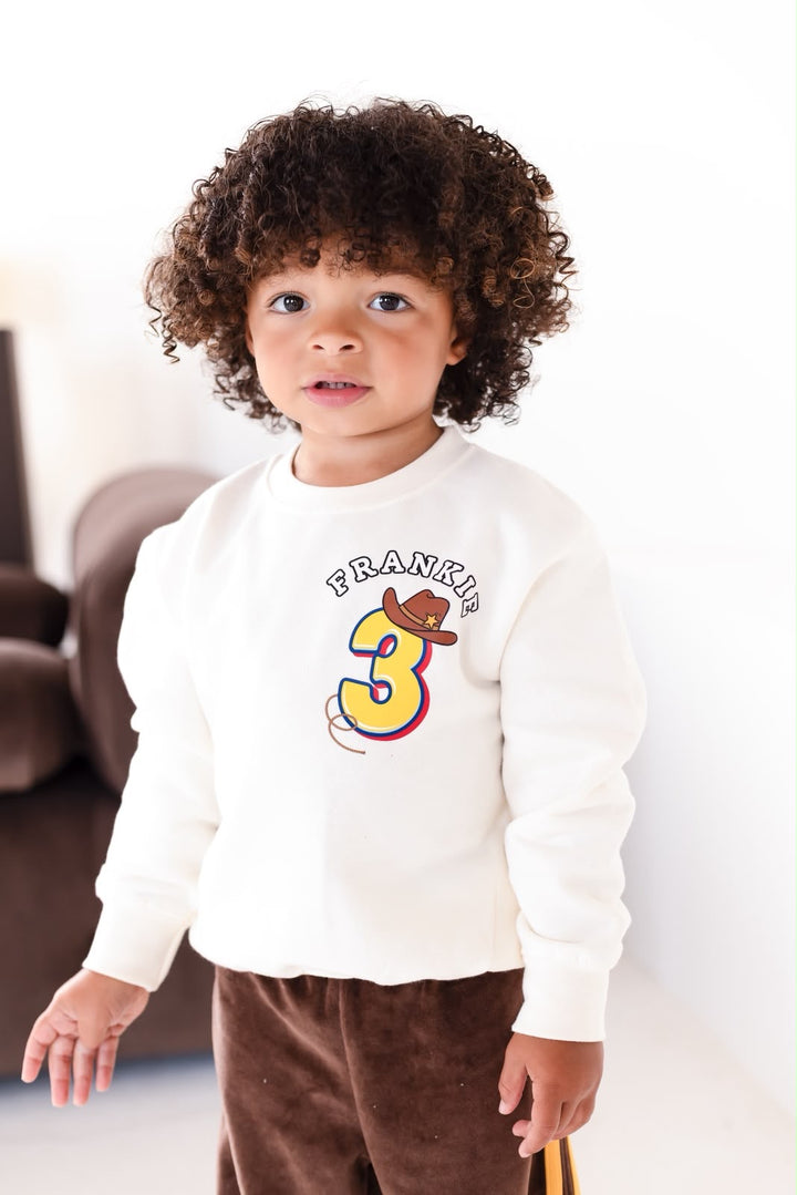 Cowboy/Space Birthday Sweatshirt - Print