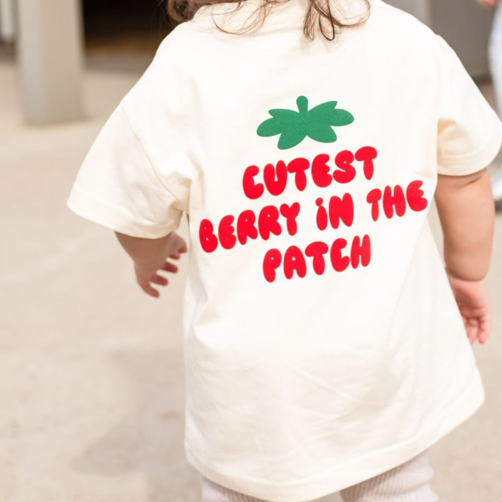 Strawberry Picking Tshirt - Bubble Print
