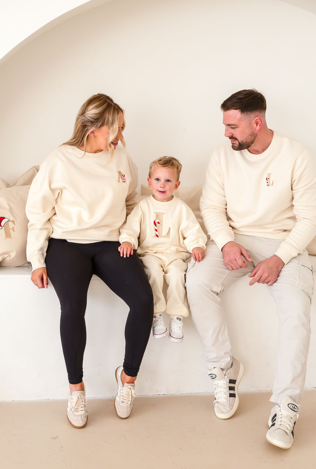 Candy Cane Initial Personalised Tracksuit - Embroidered