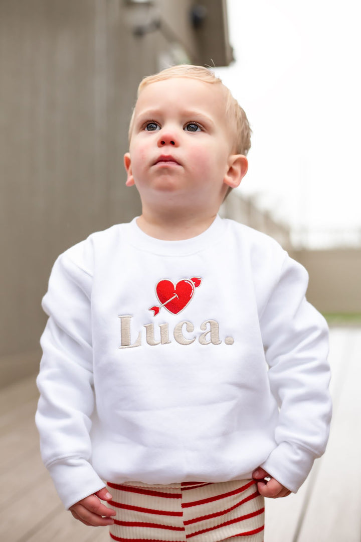 Name Valentine Classic Sweatshirt - Embroidered