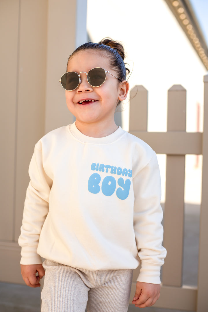 New Birthday Name Sweatshirt - Bubble print