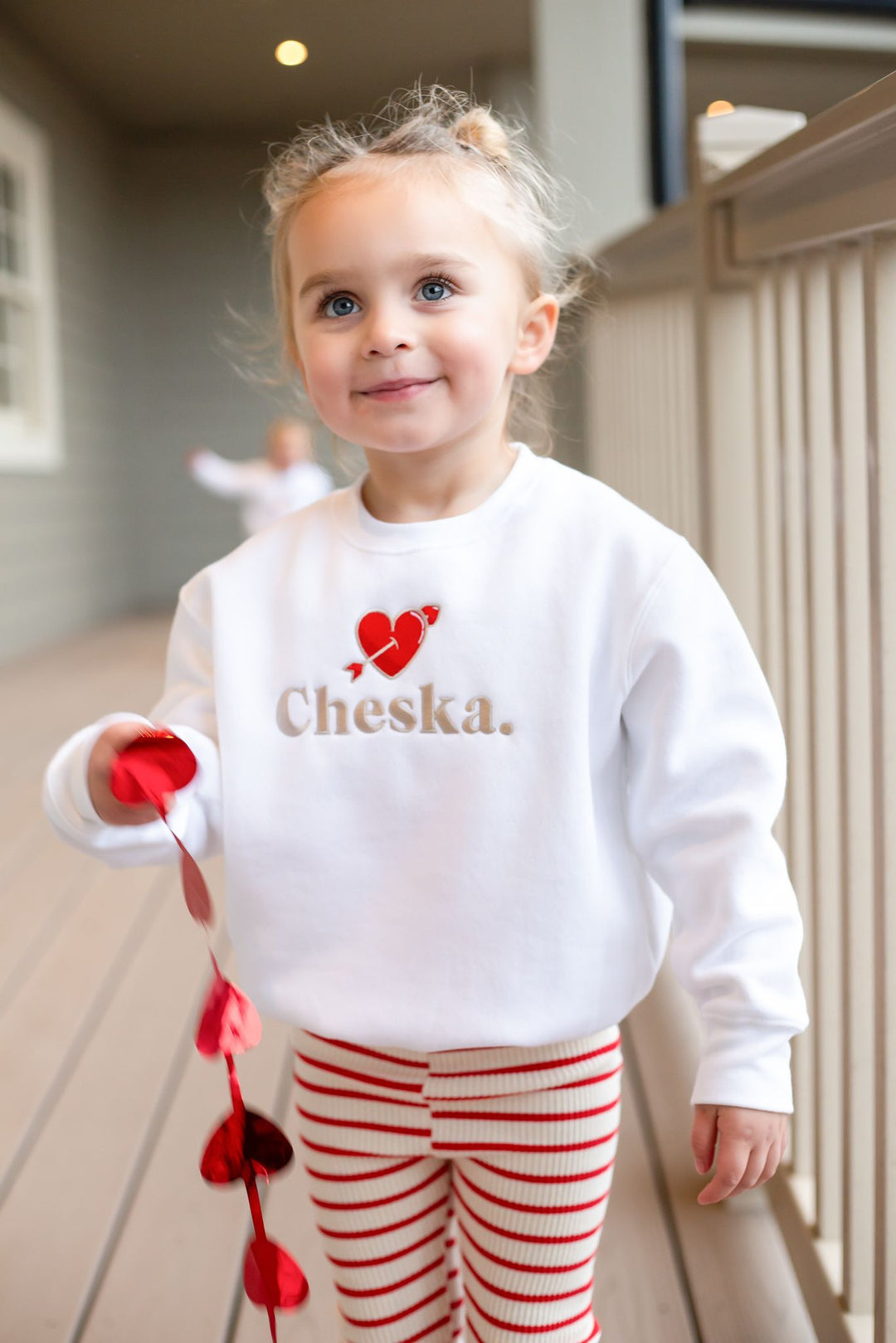 Name Valentine Classic Sweatshirt - Embroidered