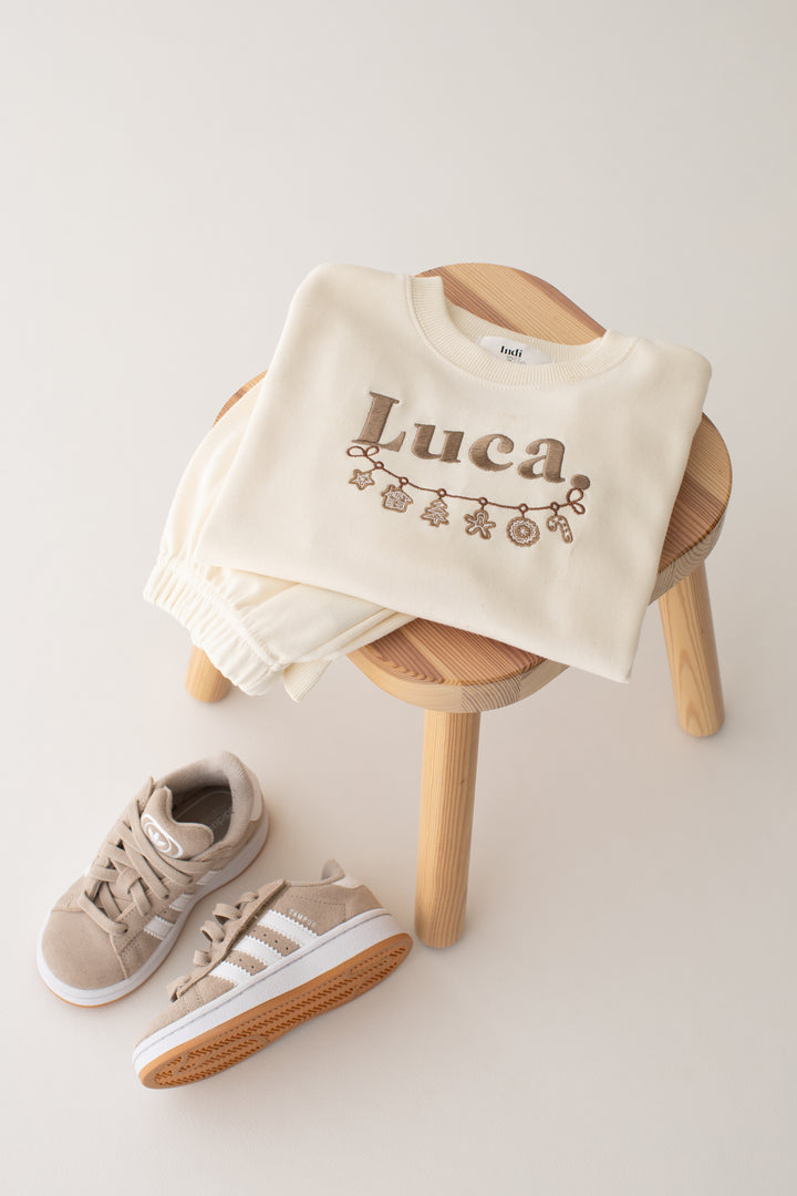 Gingerbread Garland Personalised Tracksuit - Embroidered