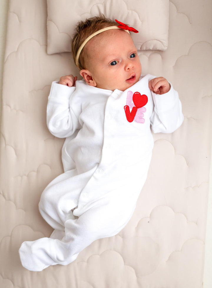 Love Popper Romper - Embroidered