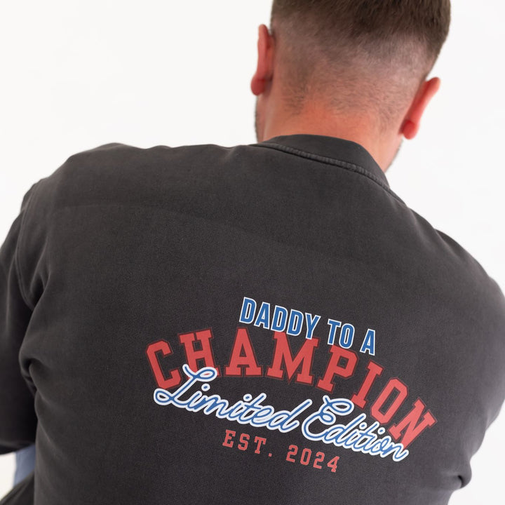 Black Faded Champion Sweatshirt - Adult Print