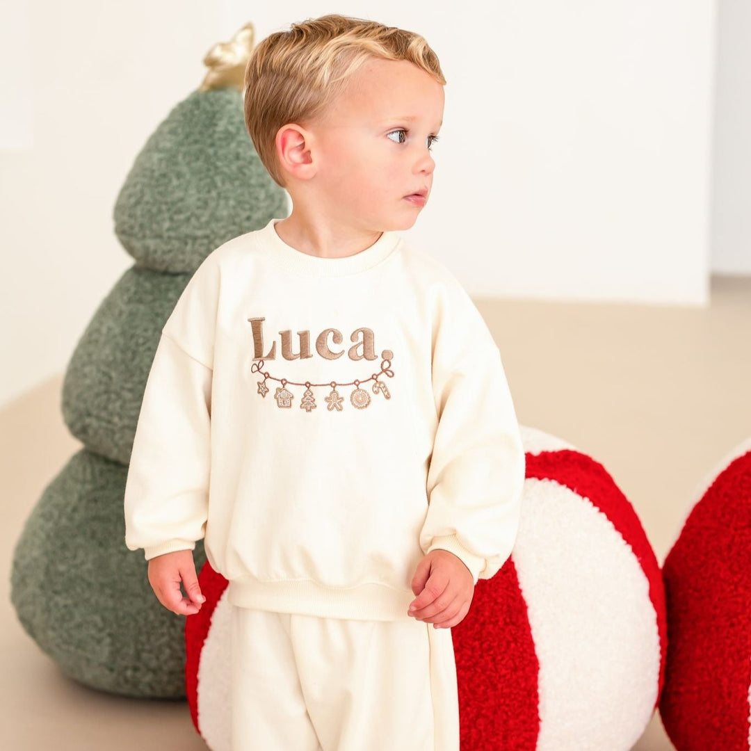 Gingerbread Garland Personalised Tracksuit - Embroidered