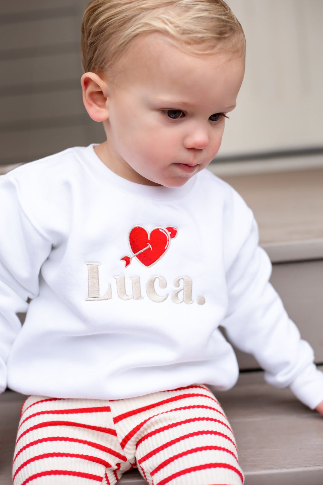 Name Valentine Classic Sweatshirt - Embroidered