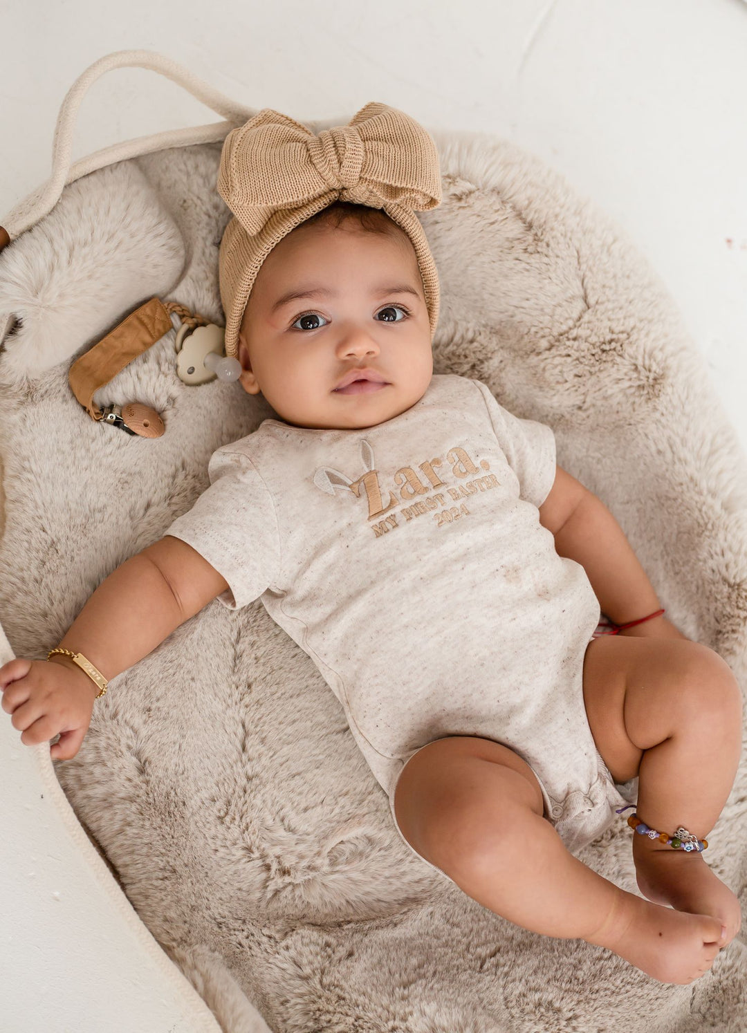 First Easter name Signature Baby Bodysuit