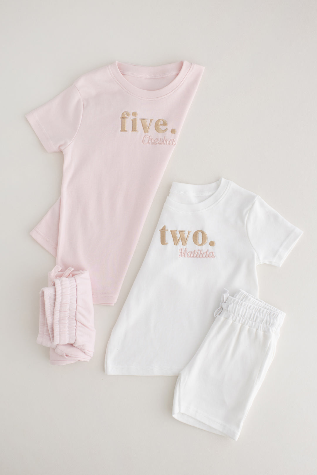 Birthday Short set - Embroidered