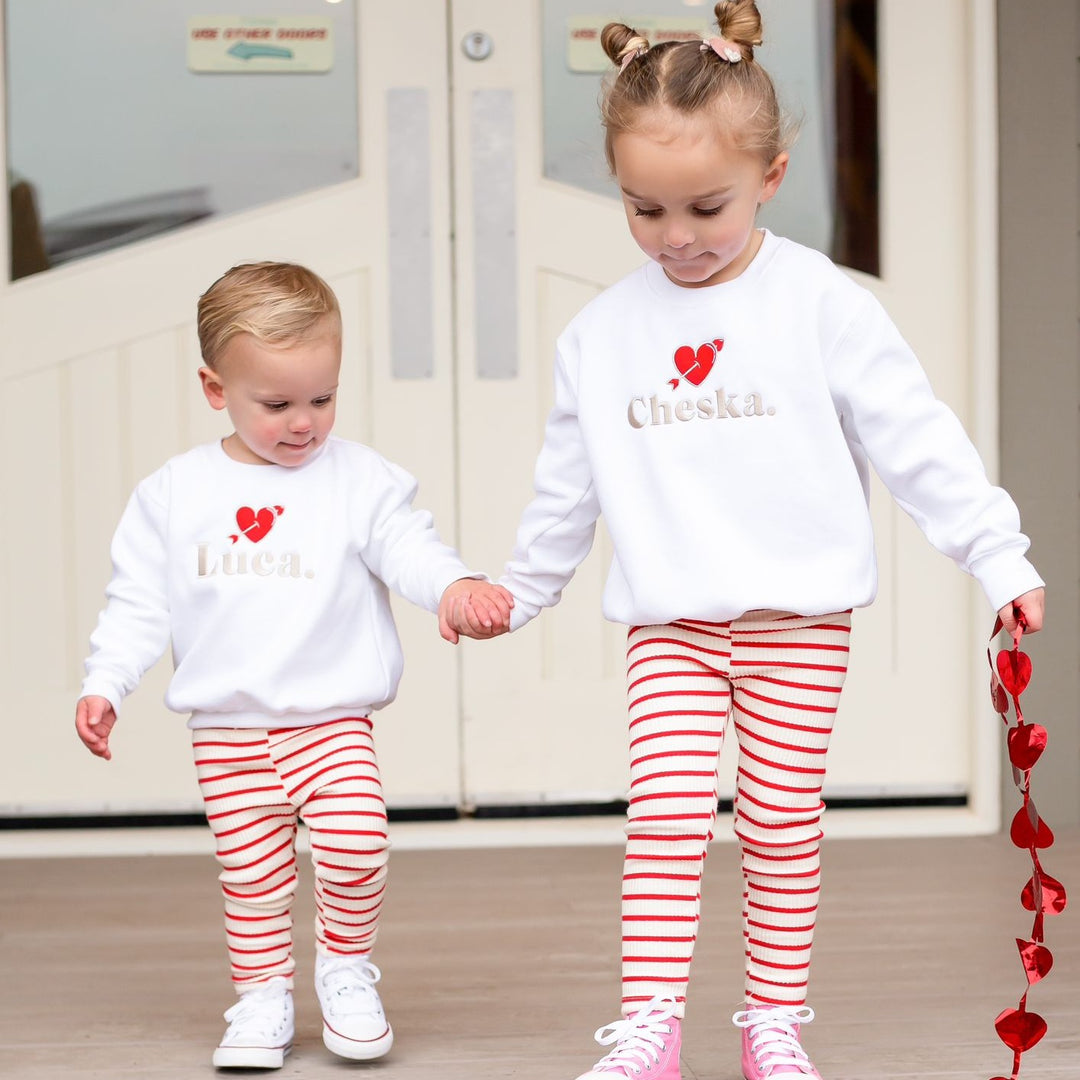 Name Valentine Classic Sweatshirt - Embroidered